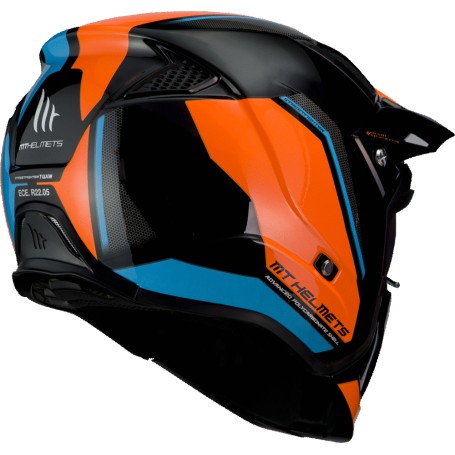 MT Helmets Streetfighter SV A4 Gloss Fluor Orange Blue