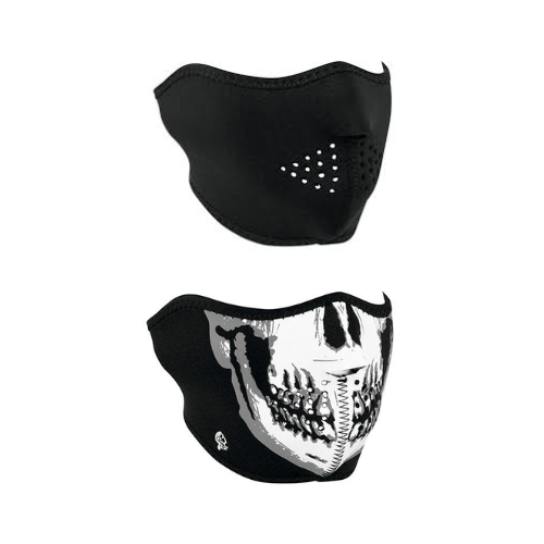 ZAN Headgear Neoprene Half Mask Black & Skull Black